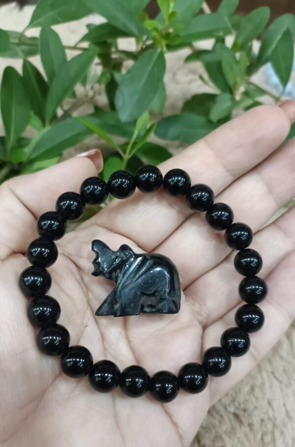 Black Tourmaline Bracelet for Protection, Grounding and Energy Cleansing