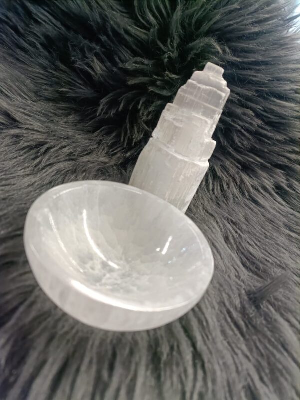 Selenite Bowl for Crystal Charging, Space Purification and Sacred Ritual