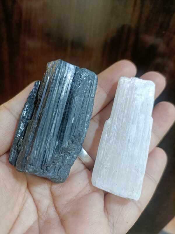 Black Tourmaline Stone for Space Protection, Grounding and EMF Shielding