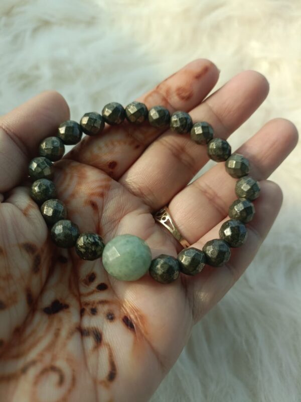 Pyrite Bracelet for Wealth Attraction, Willpower and Manifestation
