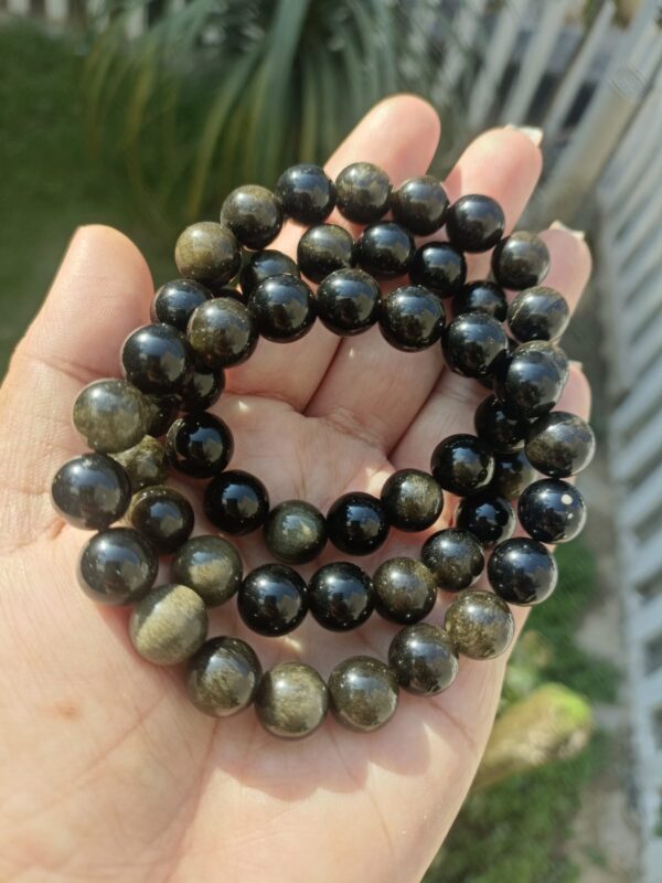 Black Obsidian Bracelet for Truth, Deep Protection and Spiritual Transformation